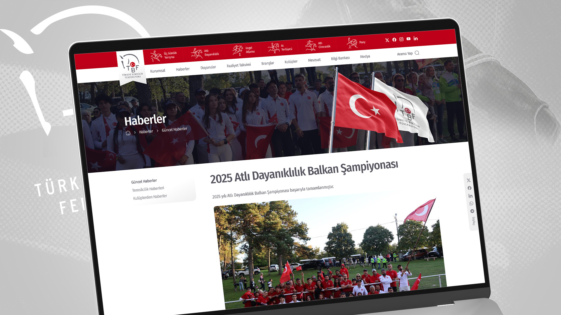 Türkiye Binicilik Federasyonu Web Platformu - Görsel 1