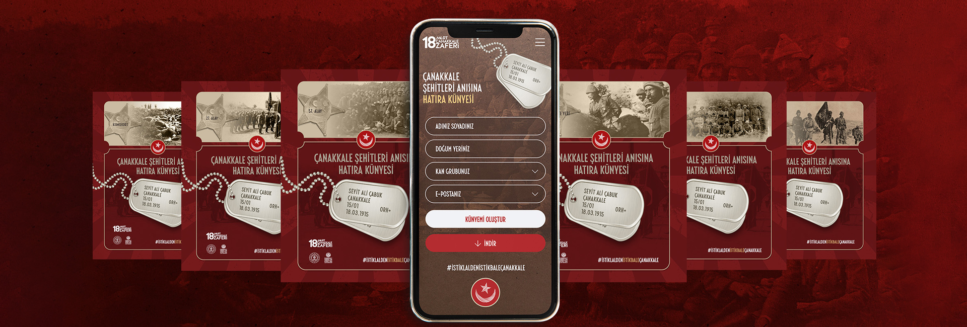 18 Mart Çanakkale Şehitleri Anısına Hatıra Künyesi